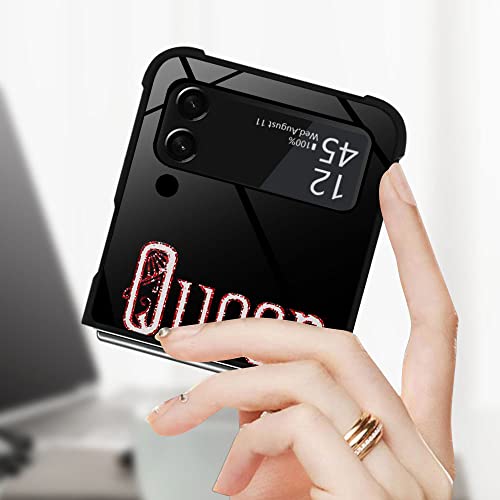 Zhegailian Case Compatible With Samsung Galaxy Z Flip 4 5G Case,Red Queen Case For Galaxy Z Flip 4 5G Women Girls,Shockproof Dropproof Case For Samsung Z Flip 4 5G Case Red Queen #TOP5