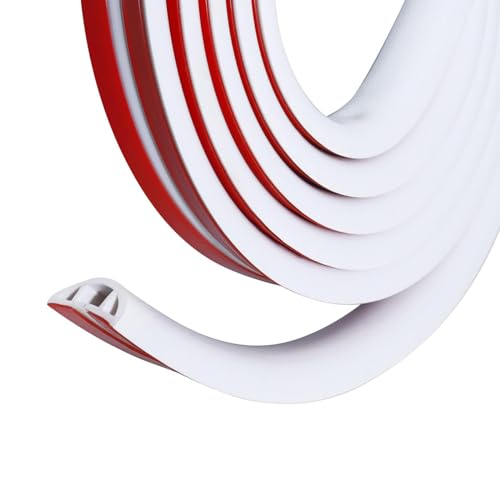 Canal para Cables Autoadhesivo, Canal para Cables de 30 mm (Ancho) x 10 mm (Alto) x 3 Metros de Longitud, Puente para Cables de alimentación domésticos,Color Blanco