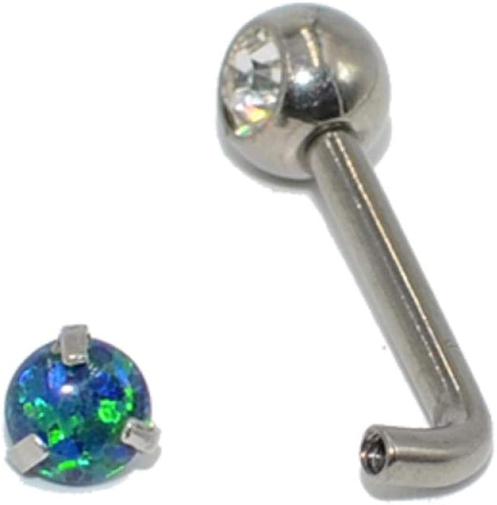 1PC Vertical Hood Piercings Crystal Lip Rings Opal Sexy Vagina Genital