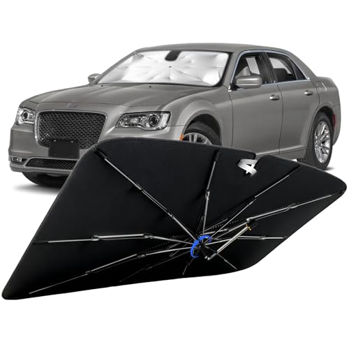 Windshield Sun Shade for Chrysler 300 2005-2023 with 360° Rotating Shaft