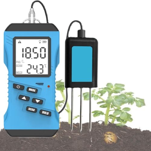 Kit Completo De Análisis De Suelos Digital,Medidor De Nutrientes Npk,Ph,Ce Y Humedad Con Pantalla Retroiluminada,Con Pantalla Lcd Retroiluminada Para Granja/Jardín/Césped