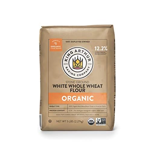 King Arthur, 100% Organic White Whole Wheat Flour, 100% Whole Grain, Non-GMO Project Verified, 5 Pounds