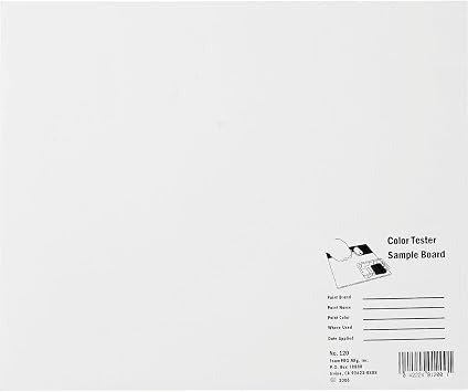 FoamPRO 12 in. L x 10 in. W Foam Core Color Test Sample Board White