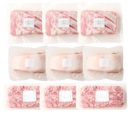 [定期便][平田牧場][全3回 毎月]日本の米育ち平田牧場三元豚バラブロック 600g・豚ロースブロック 600g・豚挽肉 300g