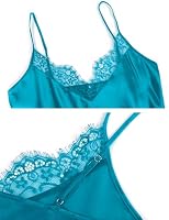 Marvmys Nachthemd Damen Sexy Satin Negligee Babydoll Kurz Unterkleid – Ansicht 7