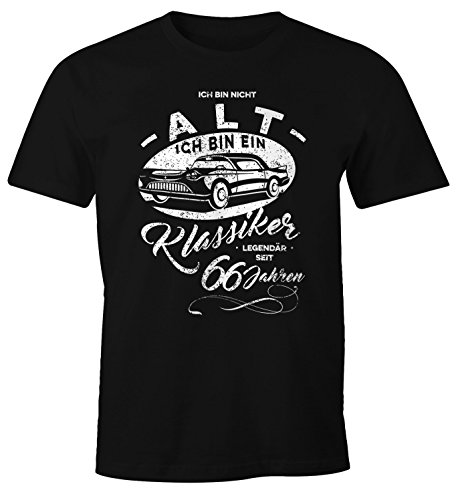 T-shirt homme Ich bin nicht alt imprimé vintage avec message humour allemand