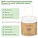 Bamboo Cotton Swabs 400 Count - Spiral&Round Double qTips Cotton Swabs, Organic Wooden Cotton Buds for Ears, Natural Bamboo Ear Sticks Q Tips for Cleaning, Makeup, Travel