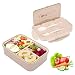 Produktbild Sunshine smile Kinder Lunchbox unterteilung,brotbox Kinder bpa frei,Picknick Ausflug Lunchbox Kinder,Lunchbox mit fächern,Kinder Bento Box (Beige)