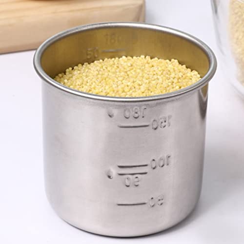 HEMOTON Stainless Steel Measuring Cups Japanese Rice Measuring Cup Rice Cooker Measuring Cup Rice Cup Replacement for Dry and Liquid Ingredients - Image 4