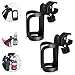Support de bouteille de vélo, 2 porte-bouteille de vélo, porte-bouteille de vélo, support de bouteille d'eau rotatif, Porte-bidons,porte-gobelet,pour vélo, VTT, poussette et fauteuil roulant Noir