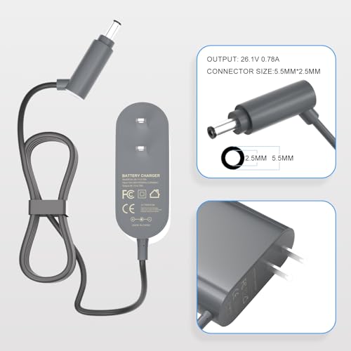 Image of Charger for Dyson V6 V7 V8 - Power Cord Replacement Fit for Dyson V6 V7 V8 DC58 DC59 DC61 DC62 SV03 SV04 SV05 SV06 Cordless Vacuum Cleaner Model 967813-02 205720-02