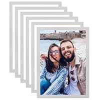 Homirty 6 Stück Magnetrahmen A4 Info-Rahmen Selbstklebend Aufklappbarer Magnetrahmen Diamond Painting Rahmen Blatthalter für A4, 32.5 x 23.8cm, für Wanddekoration zu Hause (Silber)