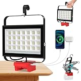 T-SUN Akku Lampe Für Milwaukee 18V, 100W LED Arbeitsleuchte Akku, Tragbare Baustrahler mit 2 Modi...