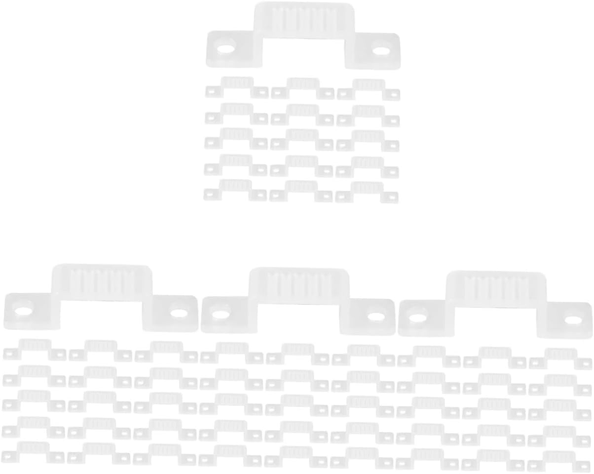 Uonlytech 400pcs Led Strip Light Mounting Clips Light Strip Holders for Easy Installation and Secure Grip for Indoor and Outdoor Use Transparent Design for Minimal Visibility