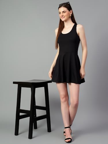 Image of KOTTY Women's Dashing Designs Radiant Petal Black Dress