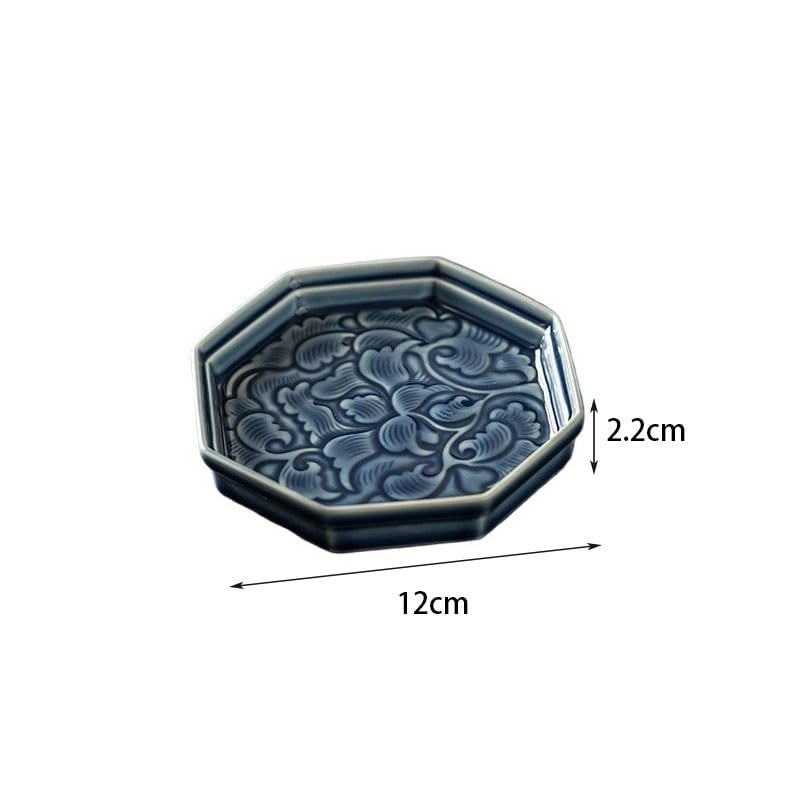Wykwintna ceramiczna taca do serwowania, chińska taca na przekąski i herbatę, do suszonych owoców, ciast i dekoracji domu, eleganckie tace dekoracyjne (C S)