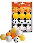 GEWO – GEWO Tischtennisbälle bunt Sports-Mix, 12 Tischtennis Bälle 