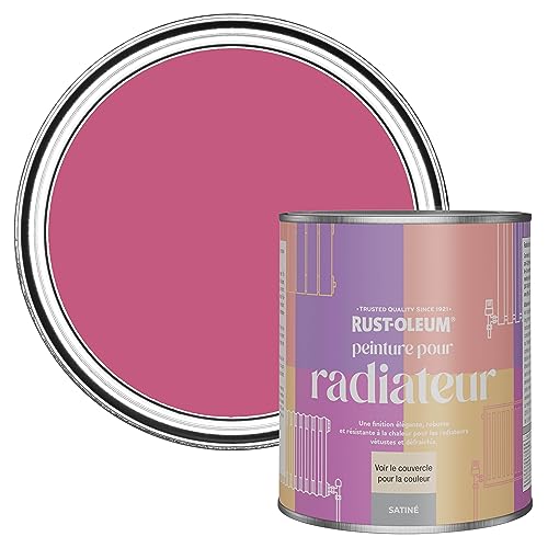 Rust-Oleum Peinture Rose Résistante à la chaleur pour Radiateur, Finition Satinée - Framboise 750ml