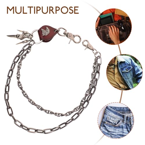 Cadena de pantalones punk Outanaya de metal para evitar caídas 3