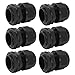 PG Cable Glands Connector Set 6PCS IP68 Rated Heavy Duty Nylon Cable Glands for Outdoor Industrial Electrical Cabinets and Marine Applications Black 12‑18mm