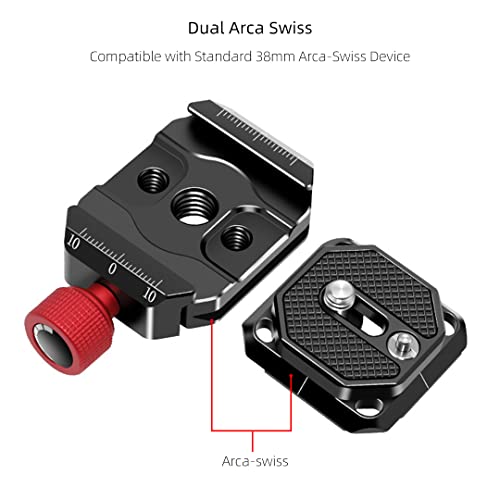 Cofunkool Quick Release Camera Mount Clamp Arca Swiss Plate With 1/4" To 3/8" Thread For Dslr Action Cameras Dji Zhiyun Stabilizers Gimbal Slider Tripod Monopod #TOP1