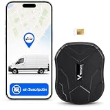 4G Localizador GPS para Coche con Imán, Batería 10000 mAh, Rastreador GPS sin Suscripción con SIM, IP65 Impermeable, Seguimiento en Tiempo Real, Alertas Antirrobo y Geovalla, para Vehículos y Barco