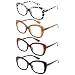 Eyekepper 4-Pack Chic Reading Glasses for Women Oversized Readers +1.75