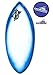 East Coast Skimboards Zap Wedge Skimboard - Choose Size & Color - Halo Design - Includes Stickers (Blue Halo Design, Large 49" - 170 lb. Weight Limit)