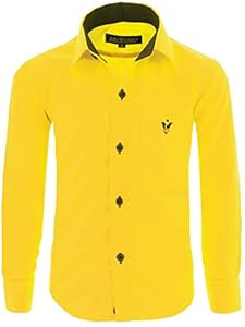 Gillsonz A7 Jungenhemd Langarm Gelb