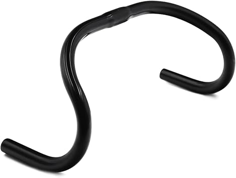 SENQI Aluminum Alloy Bullhorn Road Bike Handlebar, 25.4mm Clamp, 420mm Width, Black