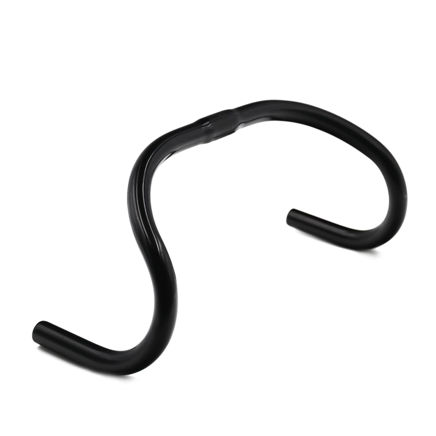 SENQI Aluminum Alloy Bullhorn Road Bike Handlebar, 25.4mm Clamp, 420mm Width, Black