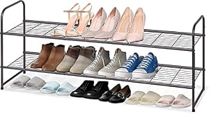 Keetdy 2-stöckiges Schuhregal Bronze für 18 Paar Schuhe