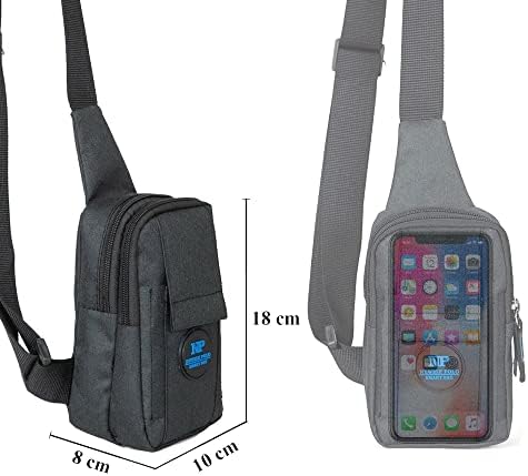 Av A Dos Çapraz Askılı Çanta, Göğüs Çantası, Siyah Unisex Keten Telefon Bölmeli Suya Dayanıklı Bel Çapraz Omuz Çanta Göğüs Günlük Bodybag - Görsel 5