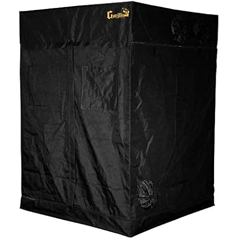 Gorilla Grow Tent | Complete Heavy-Duty 1680D Reflective Hydroponic Grow 5-Foot by 5-Foot Tent for Growing Indoor Plants with Free 1-Foot Height Extension Kit, Windows, Floor Tray Cover