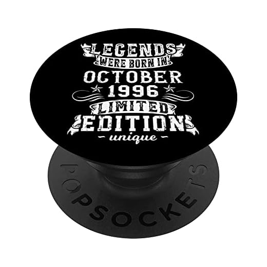 Cumpleaños Octubre 1996 Edición Limitada Regalo Used Vintage PopSockets PopGrip Intercambiable