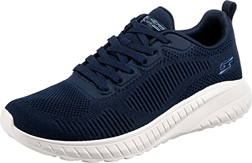 Skechers Bobs Squad Chaos Face Off, Zapatillas de Deporte Mujer, Navy Engineered Knit, 40 EU