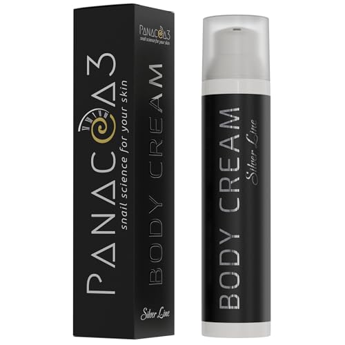 PANACEA3 Body Cream | Silver Line | 75% Snail Mucin | Award-Winning 24hr Regenerative Moisturiser for Scars, Stretch Marks, Acne & Dry Skin | Deep Hydration & Skin Repair | 100ml