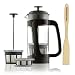 Espro P3 french press coffee maker with Thick & Durable SCHOTT Duran glass with Bonus Wooden Stirring Spoon and Coffee Scoop (with Coffee Filter, 18 ounce)