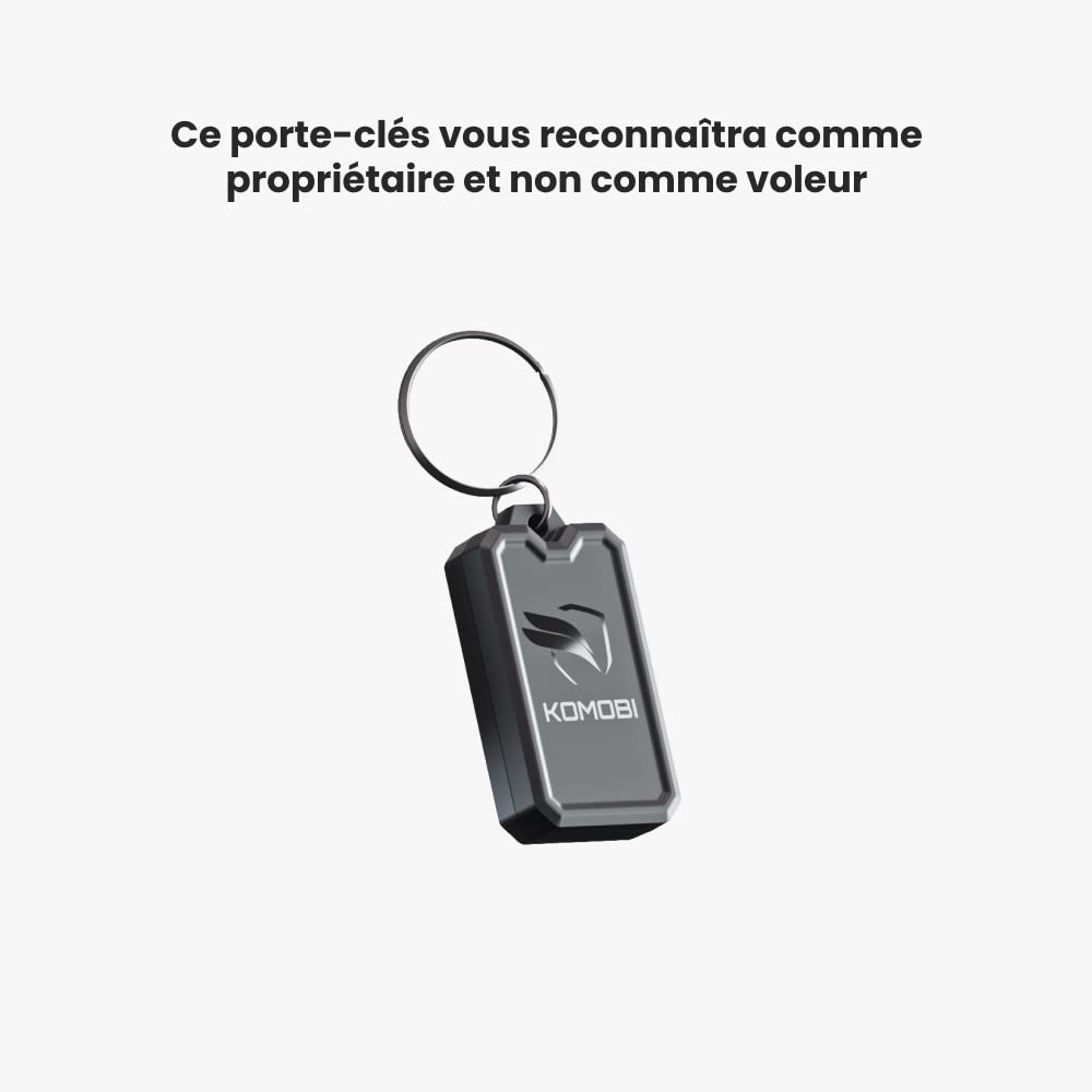 KOMOBI City Traceur GPS pour Moto et Alarme Antivol. Localisateur de Scooter avec Abonnement et SIM. GPS Tracker avec Avis de Révisions. Traqueur de Vehicle avec Géolocalisation + Smartkey