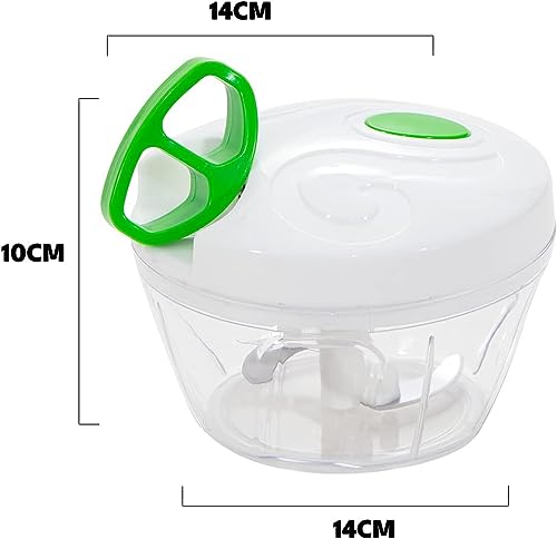 Kit de 02 Mini Processador Triturador Mixer de Alimento Manual 3 Laminas (cores sortidas)