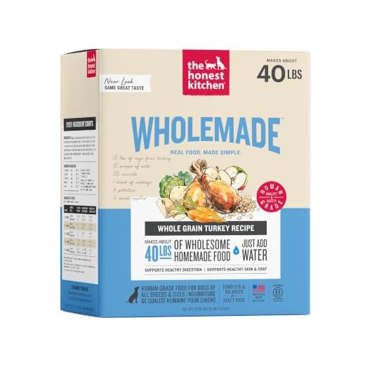 The Honest Kitchen Human Grade Wholemade™ Dehydrated Whole Grain Dog Food - Complete & Balanced Meal or Topper - Turkey 10 lb Box