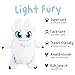 Cubcoats Light Fury Dragon - 2-in-1 Transforming Classic Zip-Up & Soft Plushie - How to Train Your Dragon - Glow in The Dark White