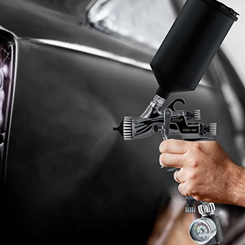 Master Elite Pro-88 Series Elite Performance Hvlp Spray Gun Ultimate Kit With 3 Fluid Tip Sets 1.3, 1.4 And 1.8Mm And Air Pressure Regulator Gauge, Mps Cup Adapter - Automotive Basecoats, Clearcoats #TOP5