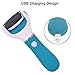 BOMPOW Foot Scrubber Electric Callus Remover Rechargeable Foot File Hard Skin Remover Pedicure Tools Electronic Callus kit for Cracked Heels and Dead Skin with 2 Roller Heads, Blue