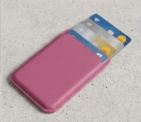 Image of MIDOS Magnetic Card Wallet Holder Designed for MagSafe Compatible with iphone16, iPhone 15, iPhone 14, iPhone 13, iPhone 12 Series iPhone 17 Models (Rose Pink)