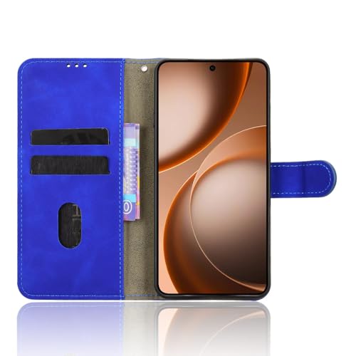 Image of for Oppo Find X9 Ultra 5G Leather Case Skin Feel Anti Drop Wallet Stand Flip Phone Cover - Blue