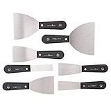 7 PCS Putty Knifes,Carbon Steel Filler Putty Knife Set,Drywall Knife/Spackle Knife/Wallpaper...