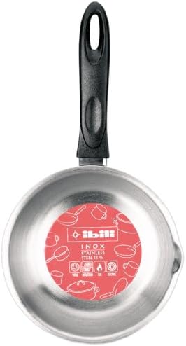 IBILI Saucepan Clásica Belly Shape 12 cm of Stainless Steel/Plastic, Silver/Black