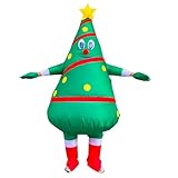 AOGOYO Inflatable Christmas Tree Costume Blow up Christmas Costume Cosplay Party Halloween Christmas Suit Xmas Suit