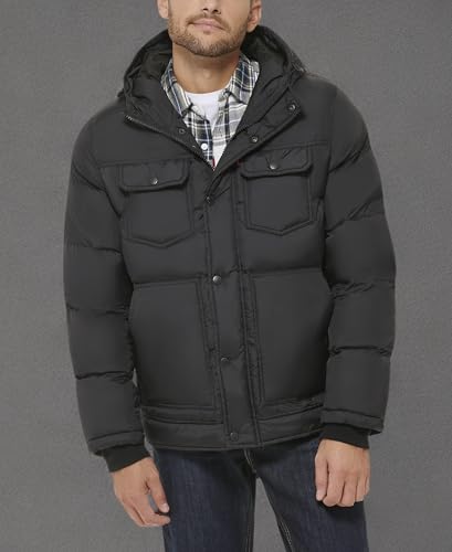 Image of Levi's Men's Performance Hooded Puffer Trucker Jacket (Regular & Big & Tall Sizes)